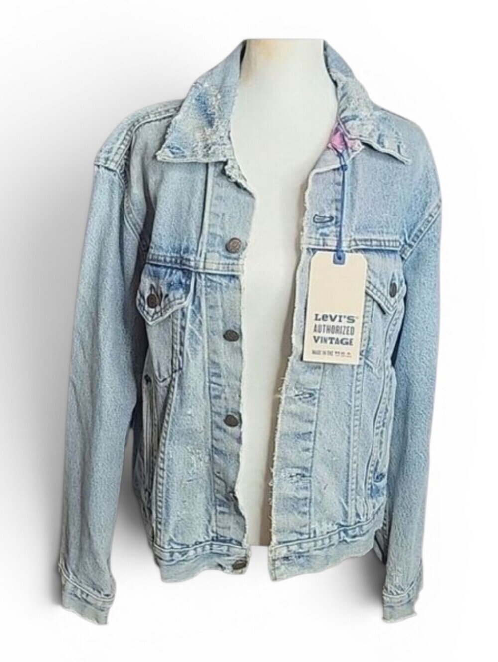 Authentic Levi's Vintage Denim Jacket, Light Blue, Medium